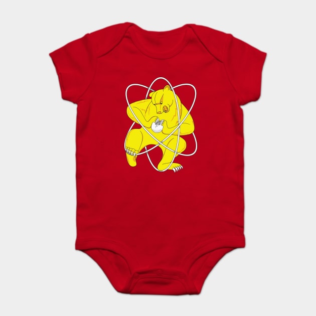 Bear Splitting Atom Zheleznogorsk Flag Baby Bodysuit by dumbshirts
